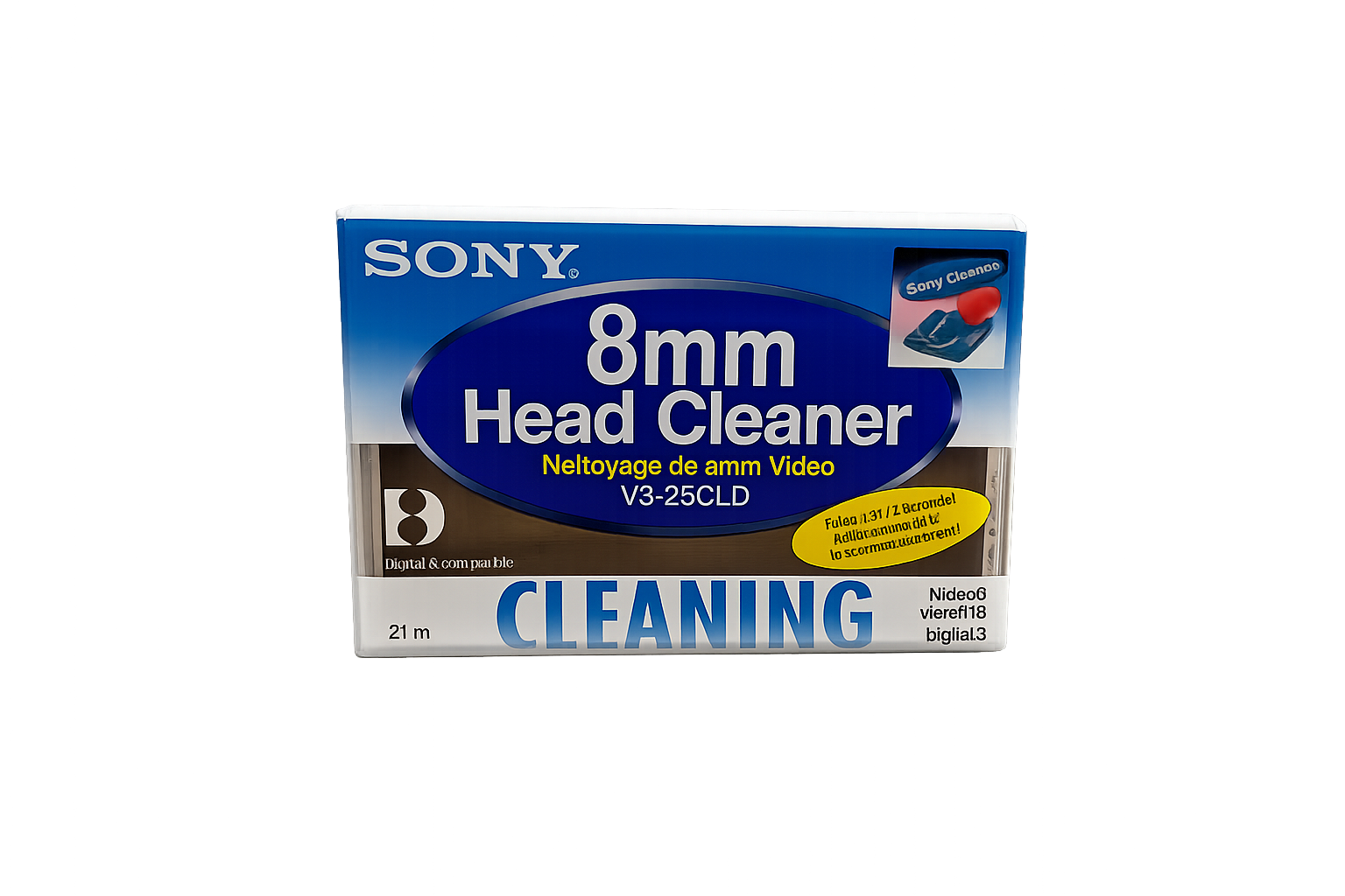Sony 8mm Head Cleaning Cassette (21 minuten) – Hi Tapes